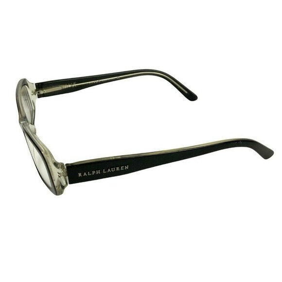 Ralph Lauren Eyeglass Frames 48-16-135 Black & Clear Acetate Rectangular Italy - Picture 6 of 10